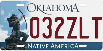 OK license plate 032ZLT