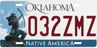 OK license plate 032ZMZ
