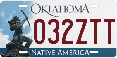 OK license plate 032ZTT