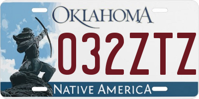 OK license plate 032ZTZ