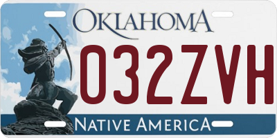 OK license plate 032ZVH