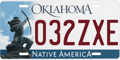 OK license plate 032ZXE