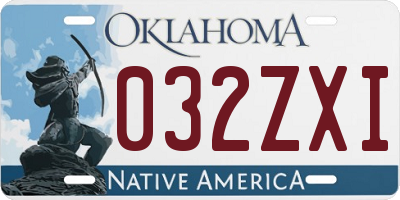 OK license plate 032ZXI