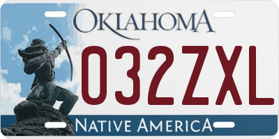 OK license plate 032ZXL