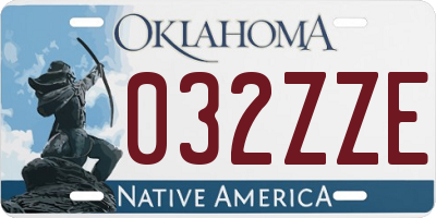 OK license plate 032ZZE
