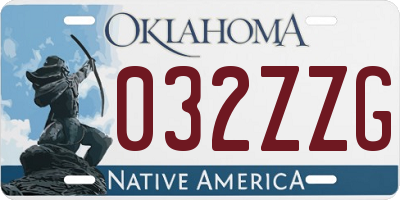 OK license plate 032ZZG