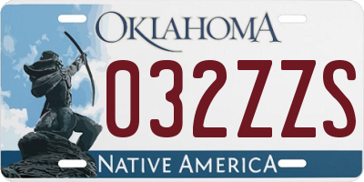 OK license plate 032ZZS