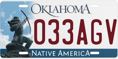 OK license plate 033AGV