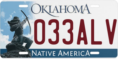 OK license plate 033ALV