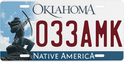 OK license plate 033AMK