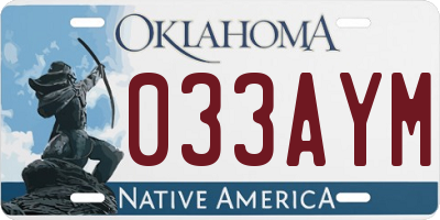 OK license plate 033AYM