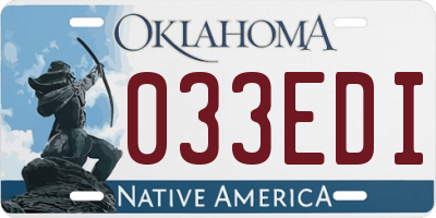 OK license plate 033EDI
