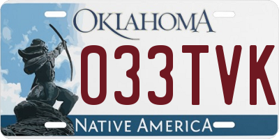 OK license plate 033TVK
