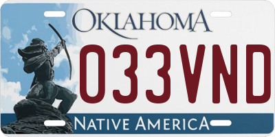 OK license plate 033VND