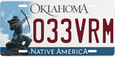 OK license plate 033VRM