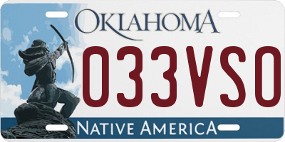 OK license plate 033VSO