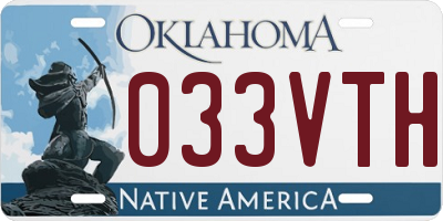 OK license plate 033VTH