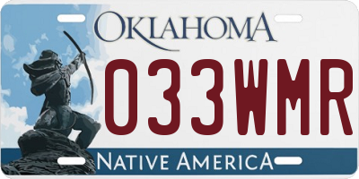 OK license plate 033WMR