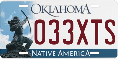 OK license plate 033XTS