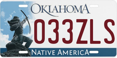 OK license plate 033ZLS