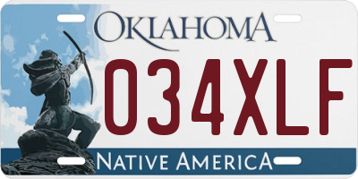 OK license plate 034XLF