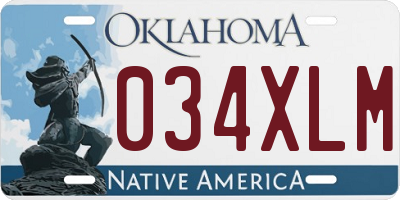 OK license plate 034XLM