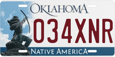 OK license plate 034XNR