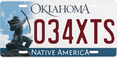 OK license plate 034XTS
