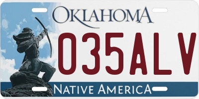 OK license plate 035ALV