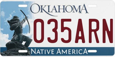 OK license plate 035ARN