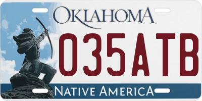 OK license plate 035ATB