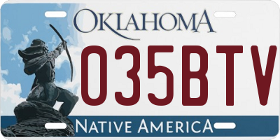 OK license plate 035BTV