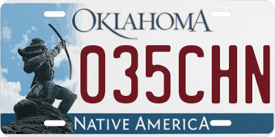 OK license plate 035CHN