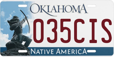 OK license plate 035CIS