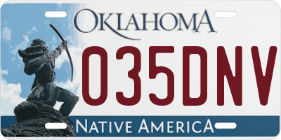 OK license plate 035DNV