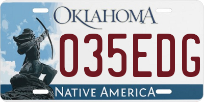 OK license plate 035EDG