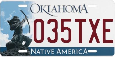 OK license plate 035TXE