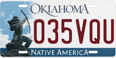 OK license plate 035VQU