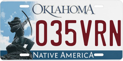 OK license plate 035VRN