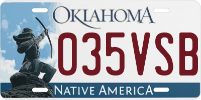 OK license plate 035VSB