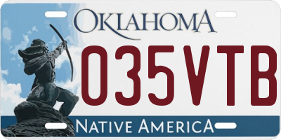 OK license plate 035VTB
