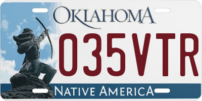 OK license plate 035VTR