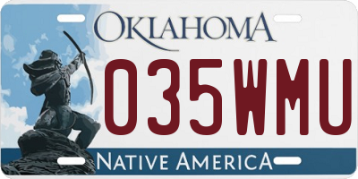 OK license plate 035WMU