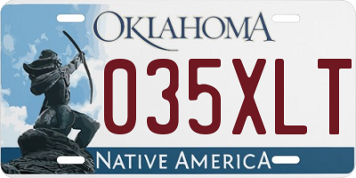 OK license plate 035XLT