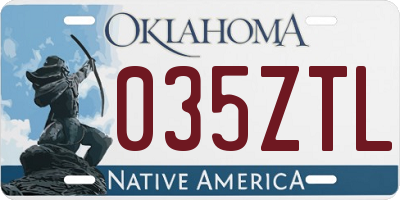 OK license plate 035ZTL