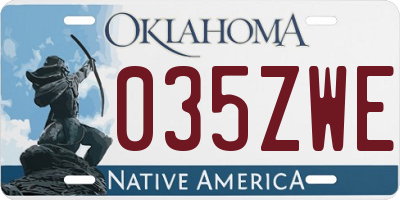 OK license plate 035ZWE