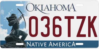 OK license plate 036TZK