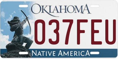 OK license plate 037FEU