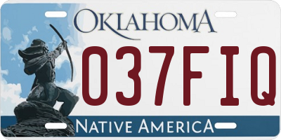 OK license plate 037FIQ