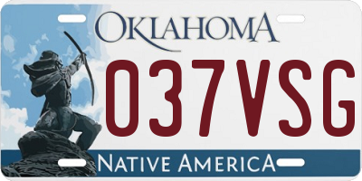 OK license plate 037VSG